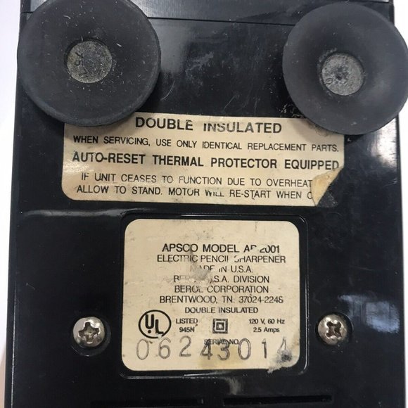 Berol Apsco Electric Pencil Sharpener AP2001 Auto Reset vtg office supplies USA - Picture 6 of 10